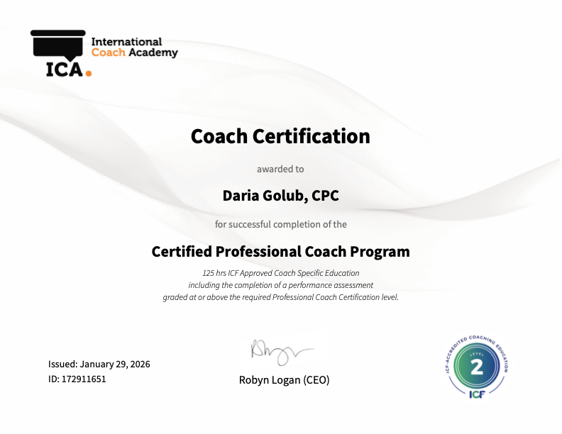 ICA Certified Professional Coach